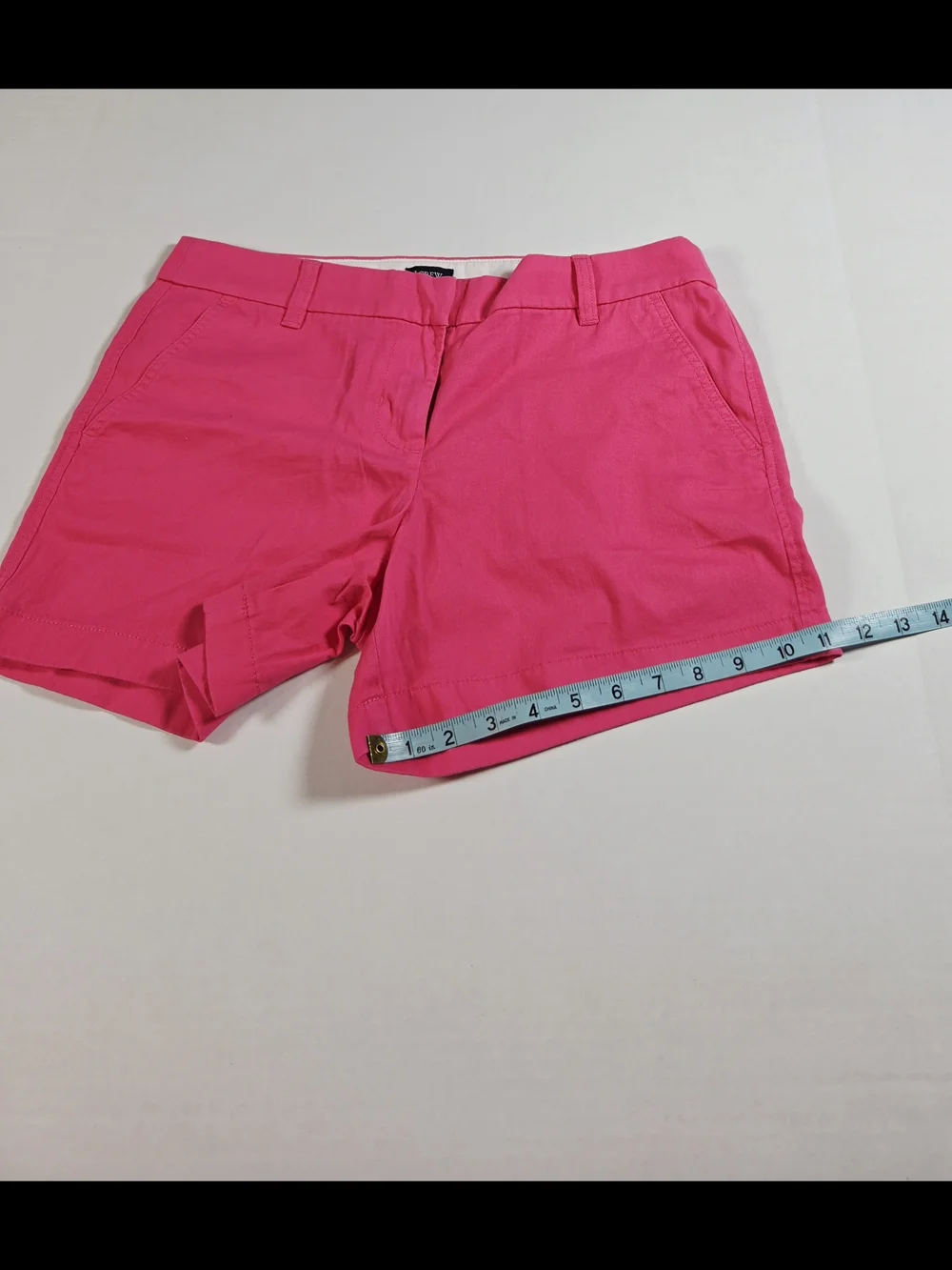 J. Crew Pink Tailored Womens 6 Chino Shorts Slash Pockets Cotton